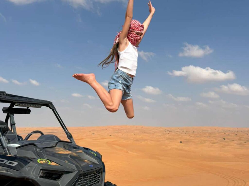 Girls-jumping-buggy